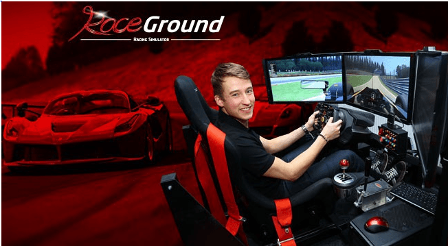 Jízda v automobilovém simulátoru