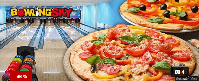 Bowling a 2 křupavé pizzy