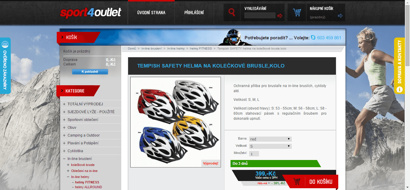 Helma na inline Tempish SAFETY - sleva 300