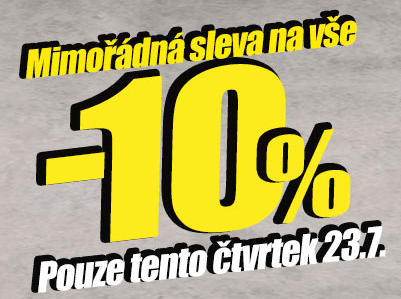 Jen dnes - sleva 10% na vše, včetně zboží z letáku