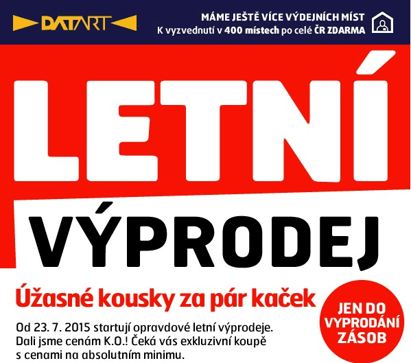 Výprodej v Datartu - nejnižší ceny na trhu