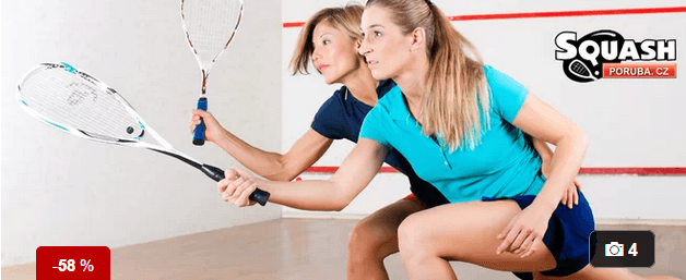 Hodina pronájmu kurtu na squash nebo ricochet
