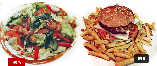 Krevety nebo místní speciální burger