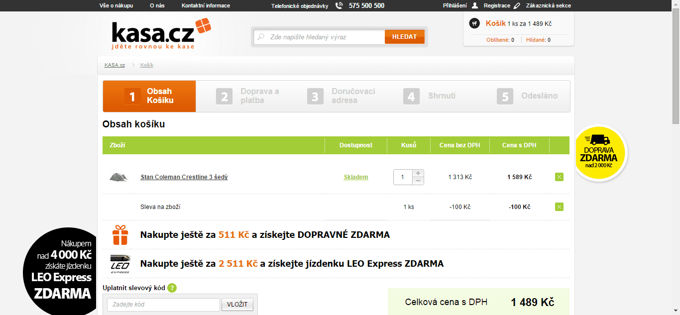 Stan pro 3, Coleman Crestline - sleva 300 Kč