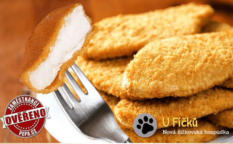1 kg kuřecích řízečků s tatarkou oblohou a pečivem