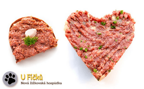 Až 500 g tataráku z mladého býčka + topinky 