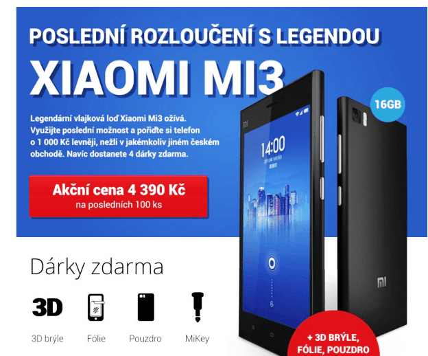Xiaomi Mi3, 4x 2,3GHz, 2GB RAM, 5"