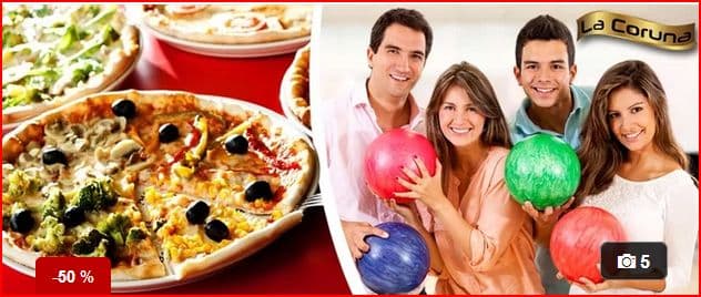 2 pizzy a 1 hodina bowlingu