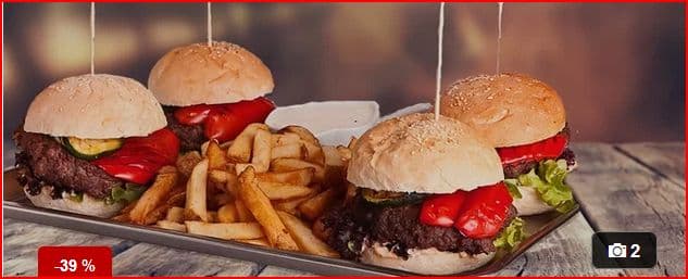 Burger menu s hranolkami pro 4 osoby