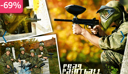 4 hod. OUTDOOR PAINTBALLU s výbavou + pivo a buřt
