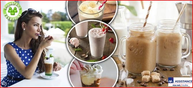 Ledová káva, frappé nebo ovocný mléčný koktejl