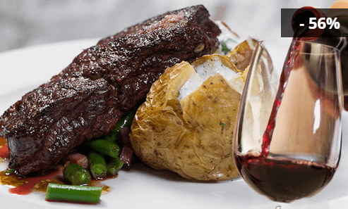 2x 300g Rib Eye steak s přílohou