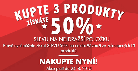 Sleva 50% na nejdražší produkt