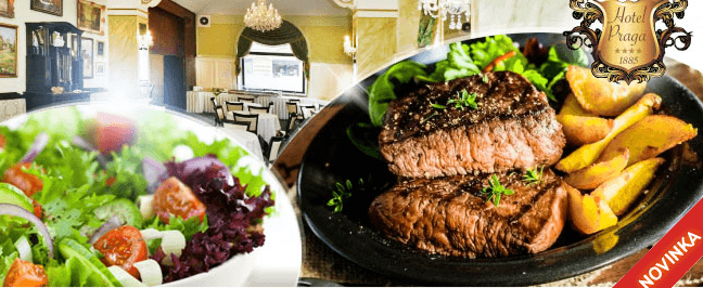 Kuřecí nebo vepřový 250g STEAK + HRANOLKY 