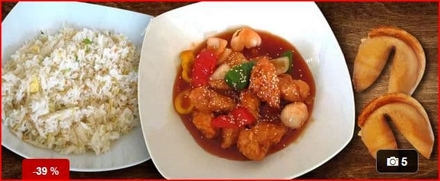 Exotické hongkongské menu o čtyřech chodech pro 2