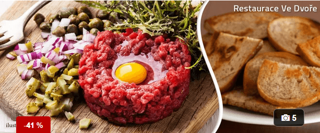 300g tatarský biftek a desatero topinek