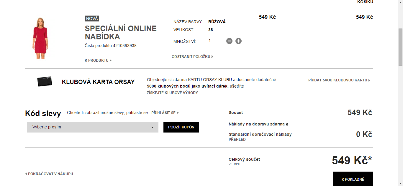 Orsay - jen dnes doprava zdarma