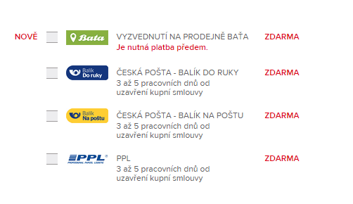 Baťa - poštovné zdarma do neděle 23.8.