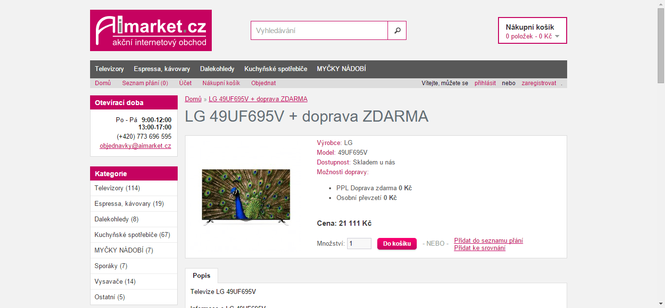 Ultra HD, Smart, LED, 123 cm, LG - sleva 4000