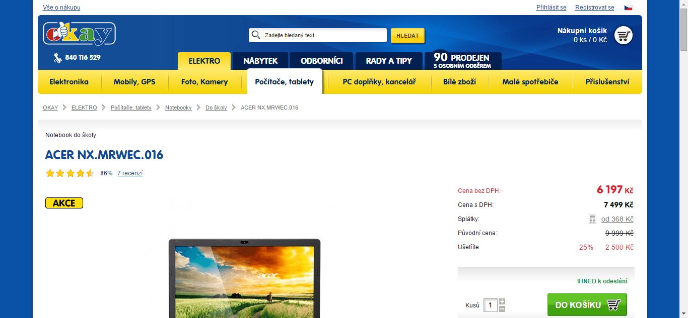 Acer E15, až 2,25GHz, 4GB RAM, 1TB HDD -sleva 1000