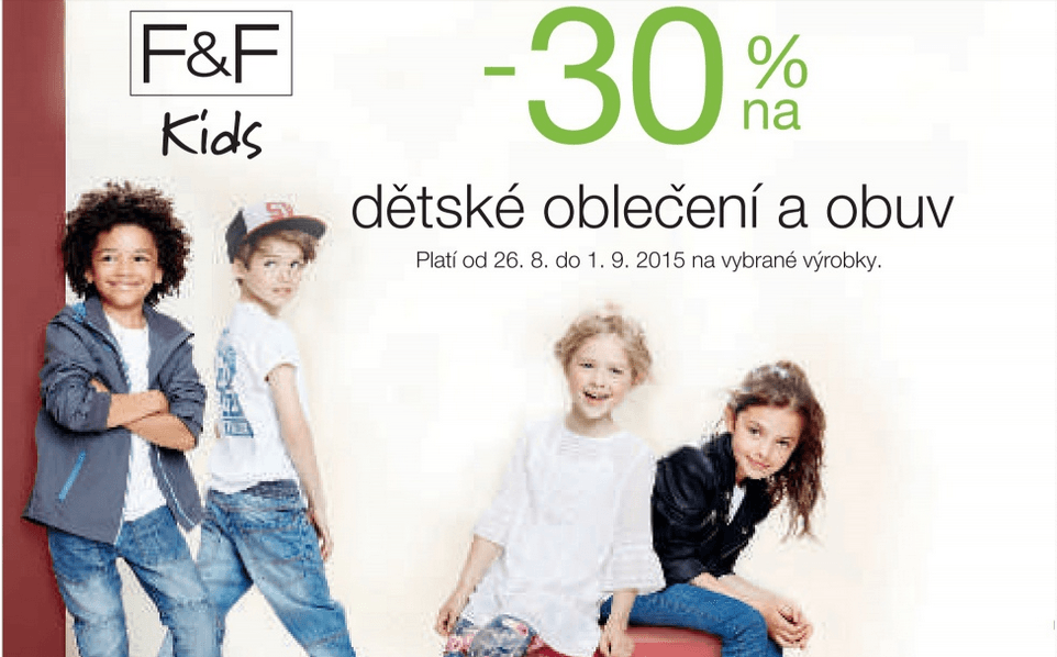 Dětské oblečení a obuv - 30%