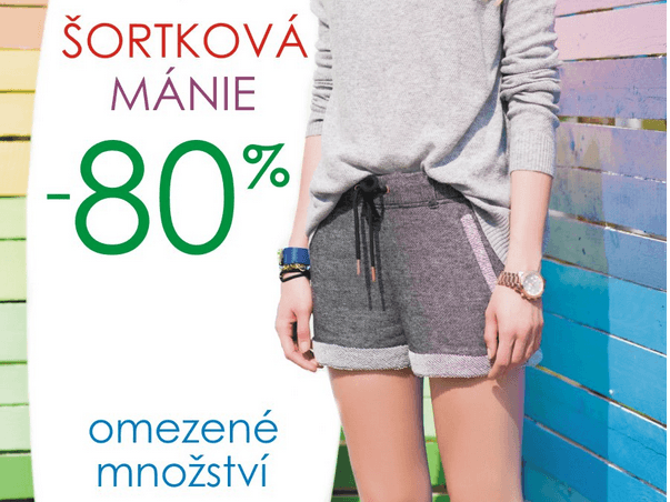 Výprodej šortek + slevové kódy