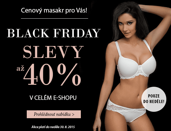 Sleva 40% na vše + slevový kód - spodní prádlo