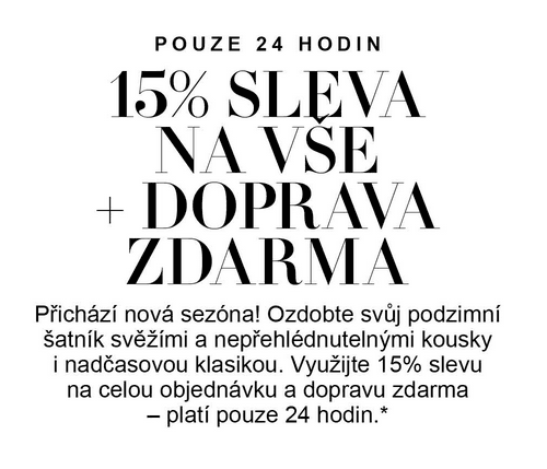 H&M - sleva 15% a doprava zdarma na vše