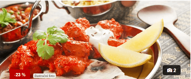 Bohaté indické menu pro dva