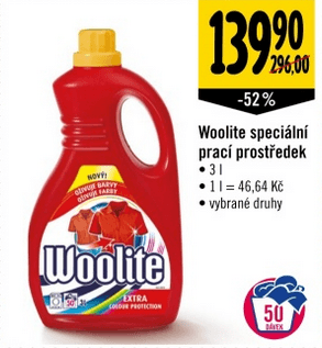 Prací prostředek - 52%