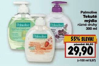 Palmolive mýdlo - 55%