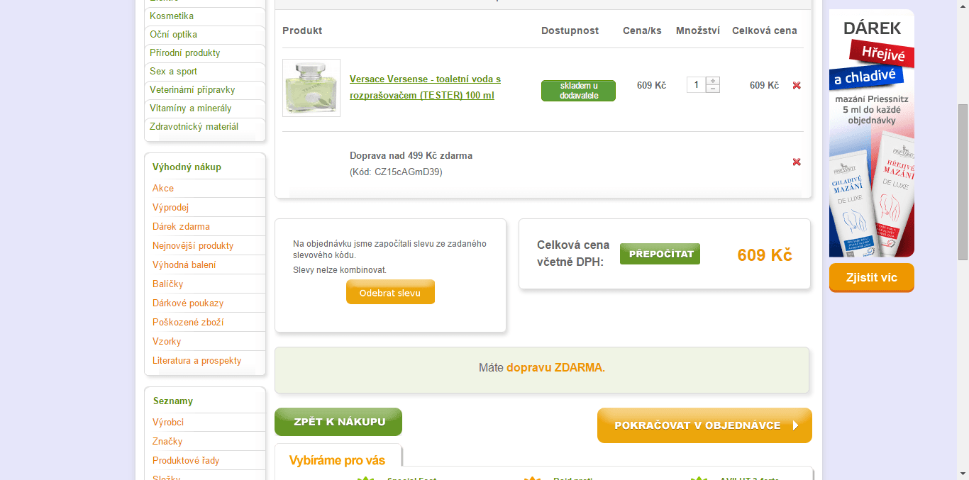 Versace Versense 100 ml + DZ - sleva 30%