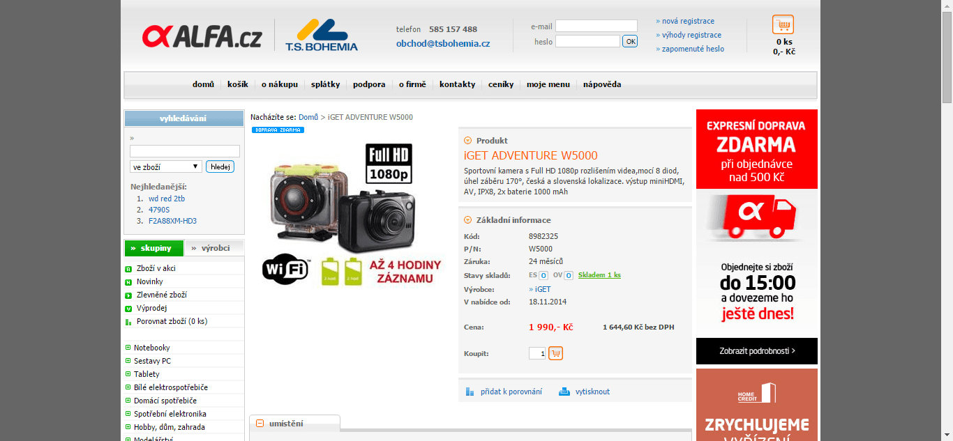 iGet Adventure W5000 + příslušenství - sleva 25%