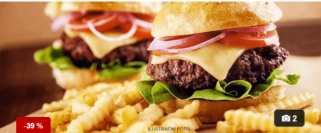 Dva hovězí burgery a hranolky v Clubu Nirvana