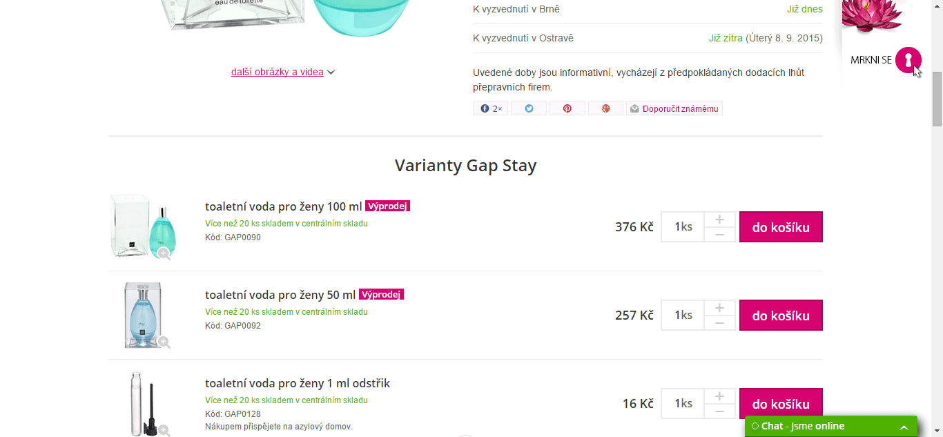 Gap Stay edt pro ženy 50 ml - sleva 500 Kč