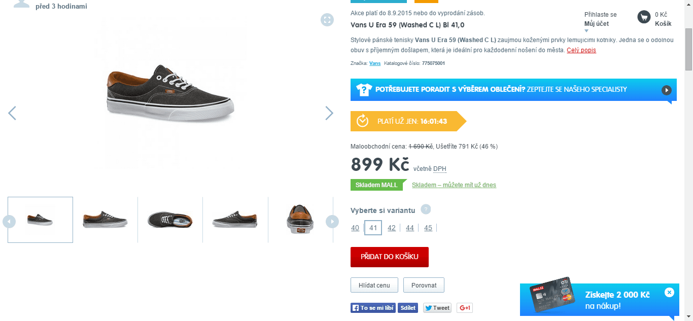 Pánské tenisky Vans - sleva 25% jen dnes