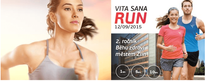 Startovné na sobotní Vita Sana RUN ve Zlíně