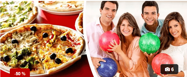 2 pizzy a 1 hodina bowlingu až pro 6 osob