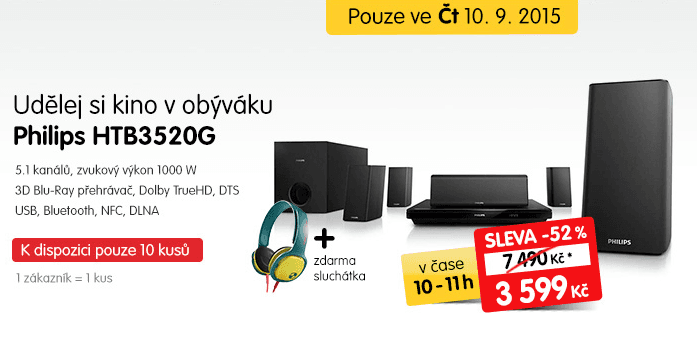 Domácí kino Philips HTB3520G - sleva 4000