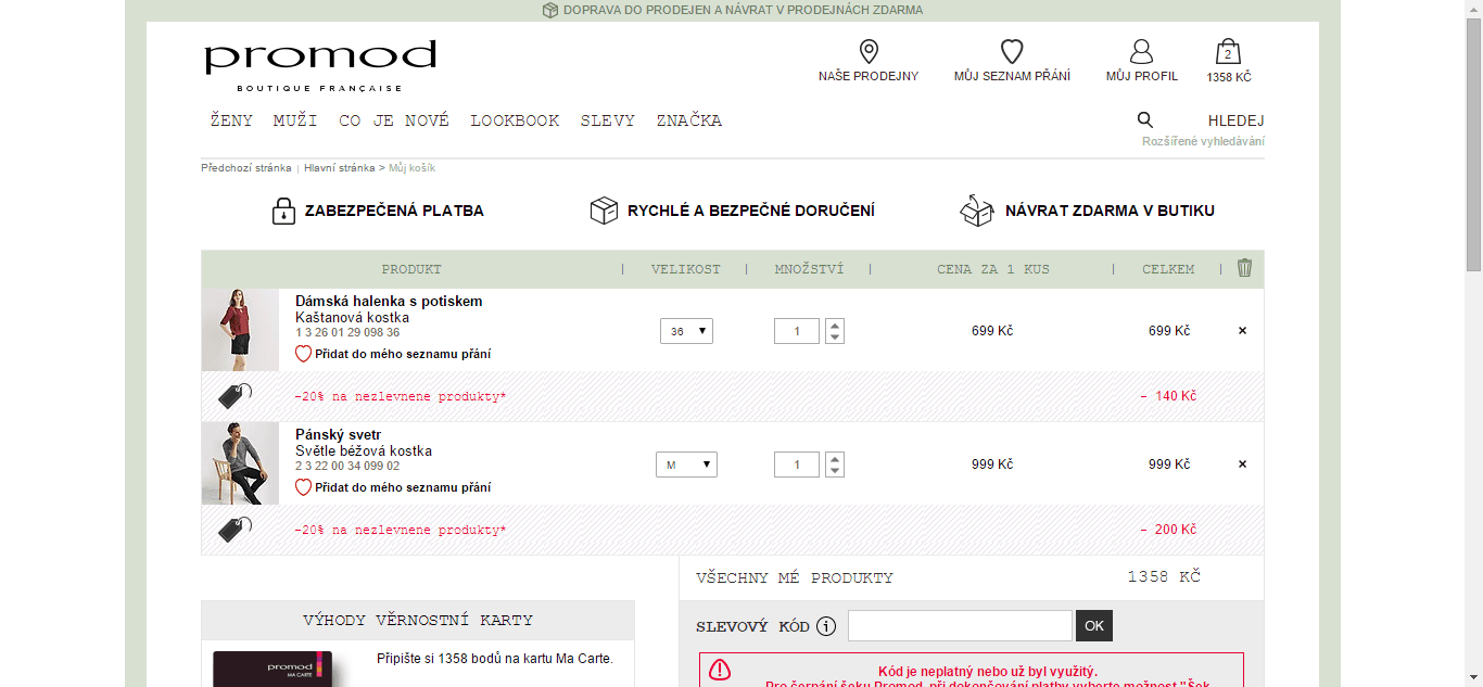 Promod - sleva 20% 