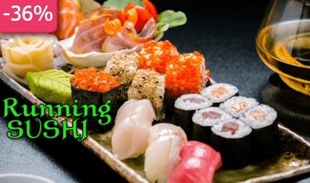 Neomezená konzumace Running sushi - 90 min
