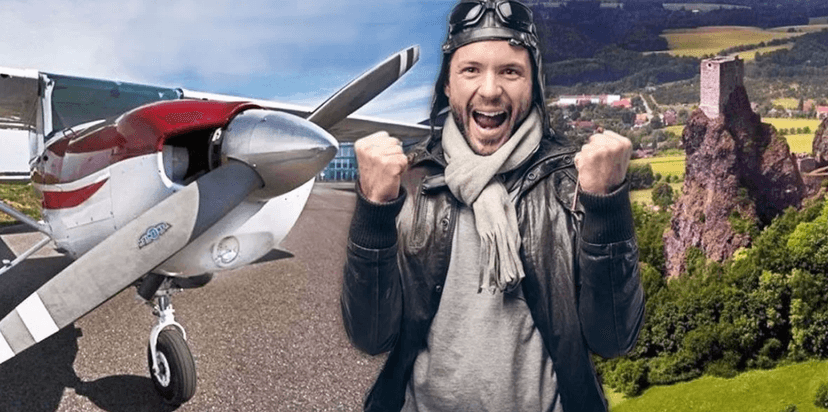 Let v letadle Cessna vč. pilotování