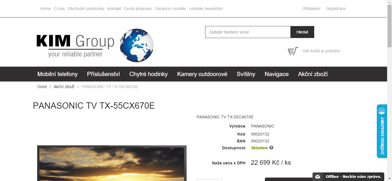 Ultra HD, Smart, 139 cm, Panasonic - sleva 30%