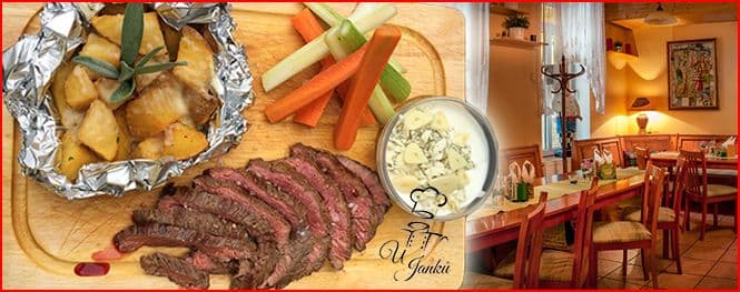 Filírovaný HOVĚZÍ Flank steak na grilu s přílohou