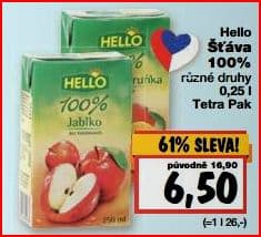 Hello 100% šťáva - 61%