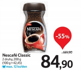 Káva Nescafé Classic - 55%