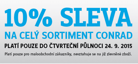 Sleva 10% na vše v Conrad.cz
