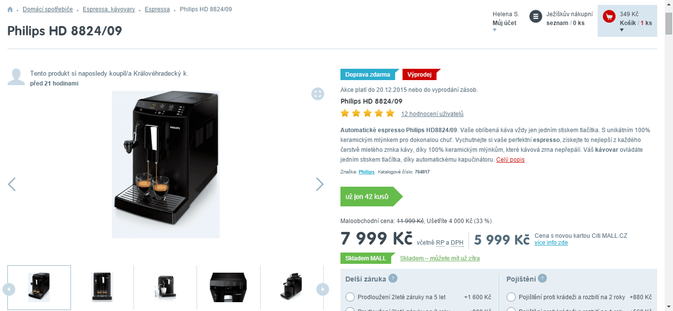 Automatické espresso Philips HD 8824/09