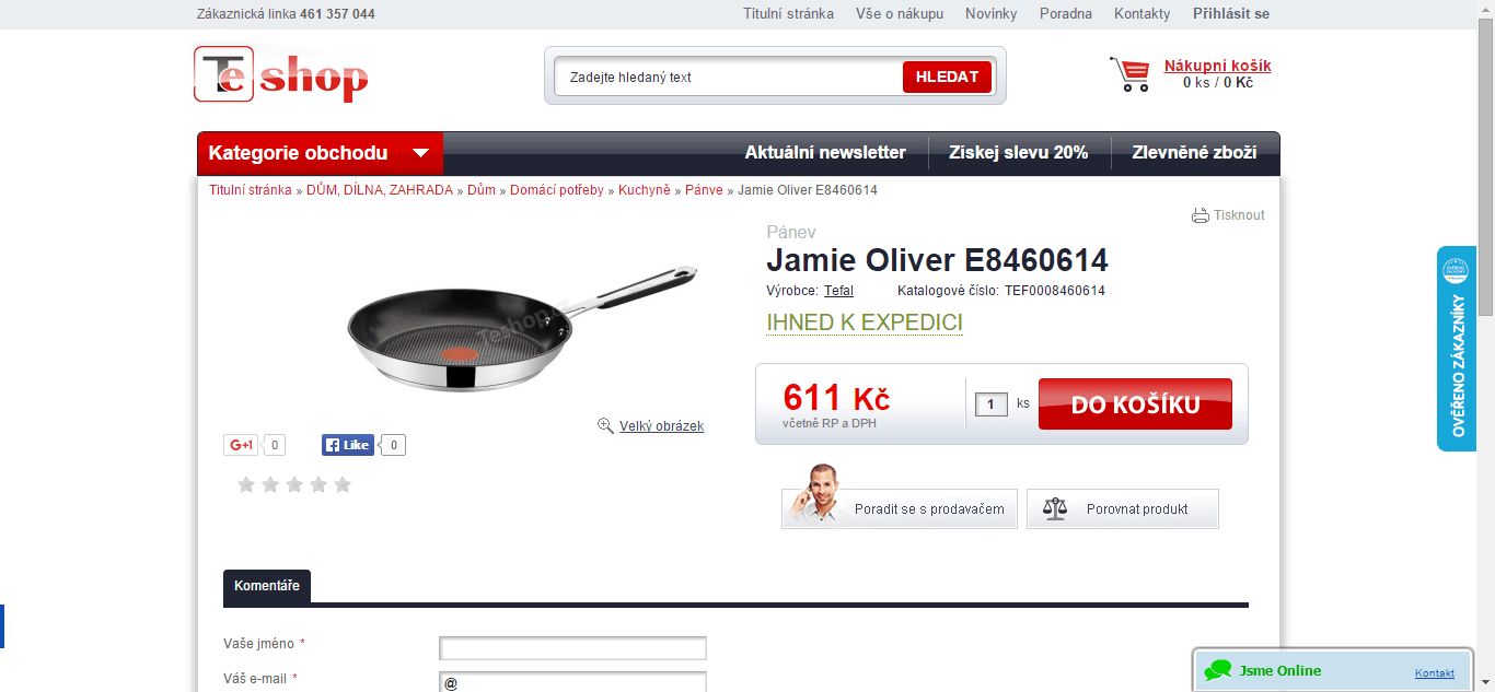 Pánev Tefal Jamie Oliver - 28 cm