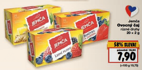 Ovocný čaj - 58%